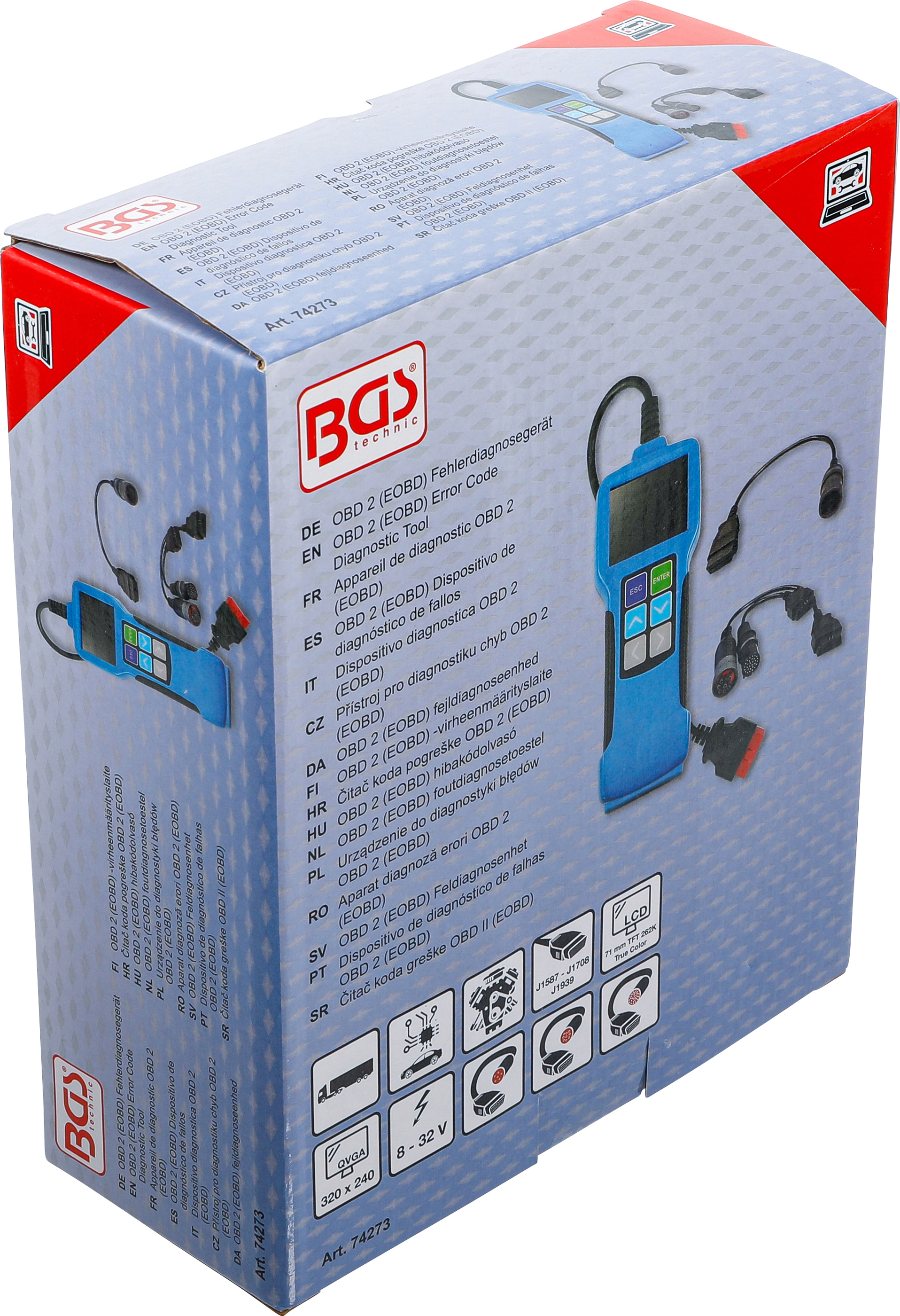 BGS OBD 2 (EOBD) Fehlerdiagnosegerät | für Lkw