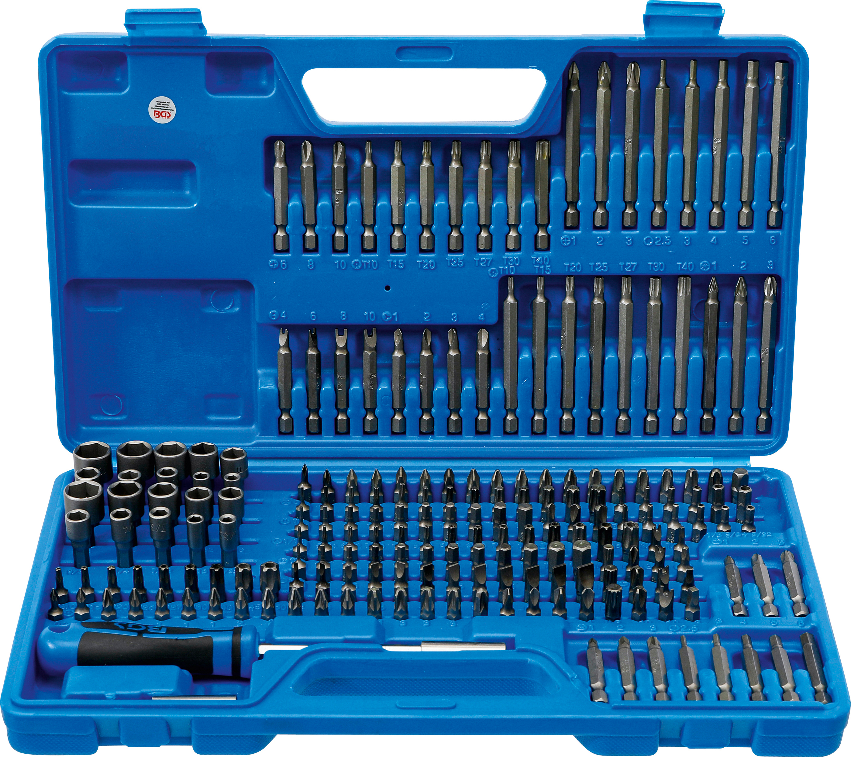 BGS Universal-/Sicherheits-Bit-Satz | Antrieb Außensechskant 6,3 mm (1/4") | 208-tlg.