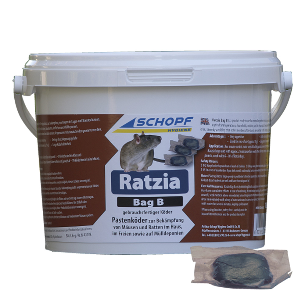 Schopf Ratzia Bag B 25 Blau Mäuse Rattenköder 3 kg
