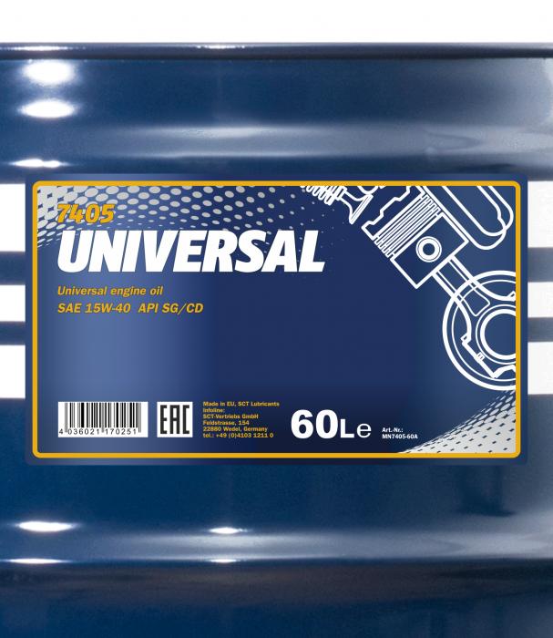 15W-40 Mannol 7405 Universal Motoröl 60 Liter