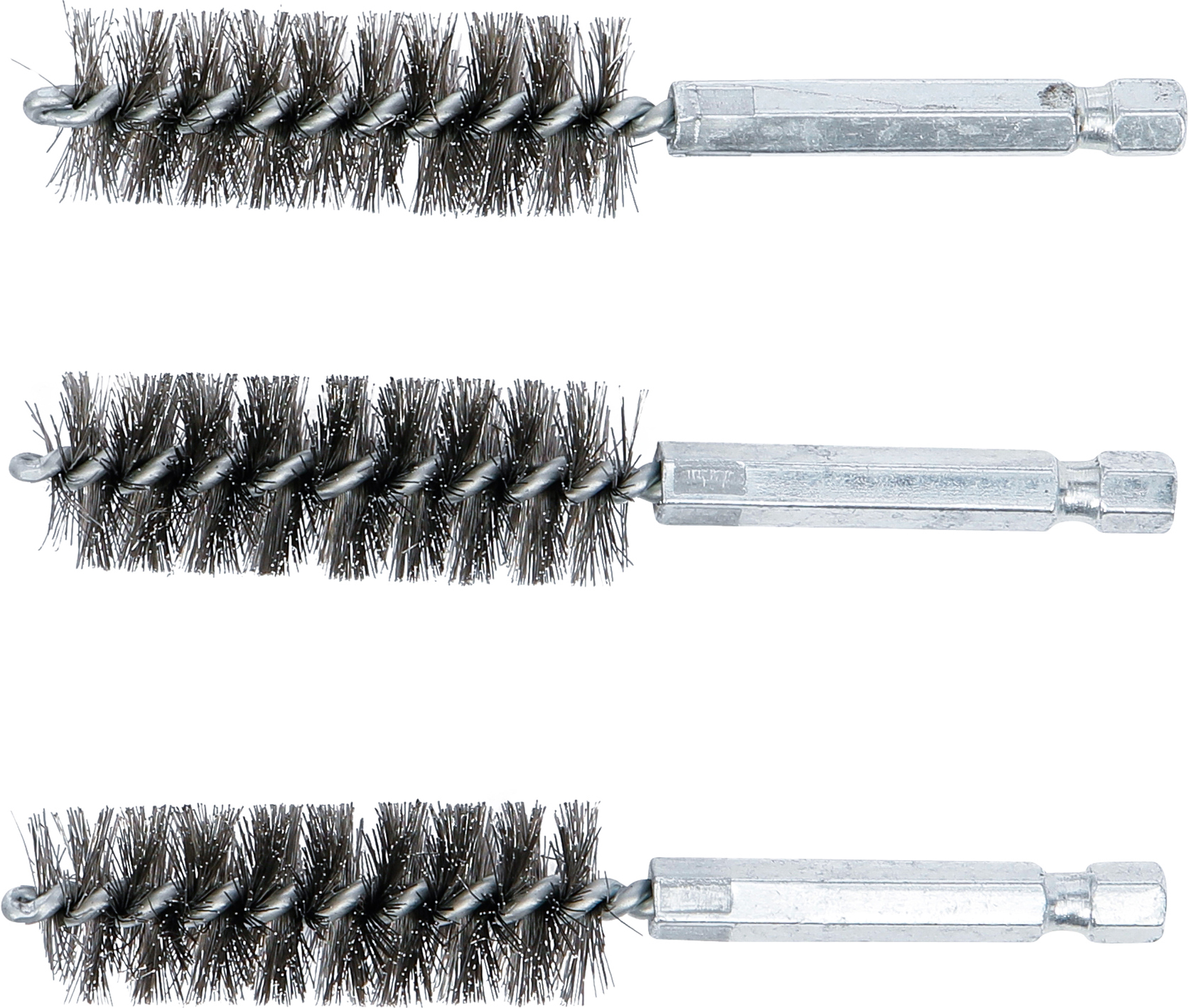 BGS Stahlbürste | 17 mm | Antrieb Außensechskant 6,3 mm (1/4") | 3-tlg.