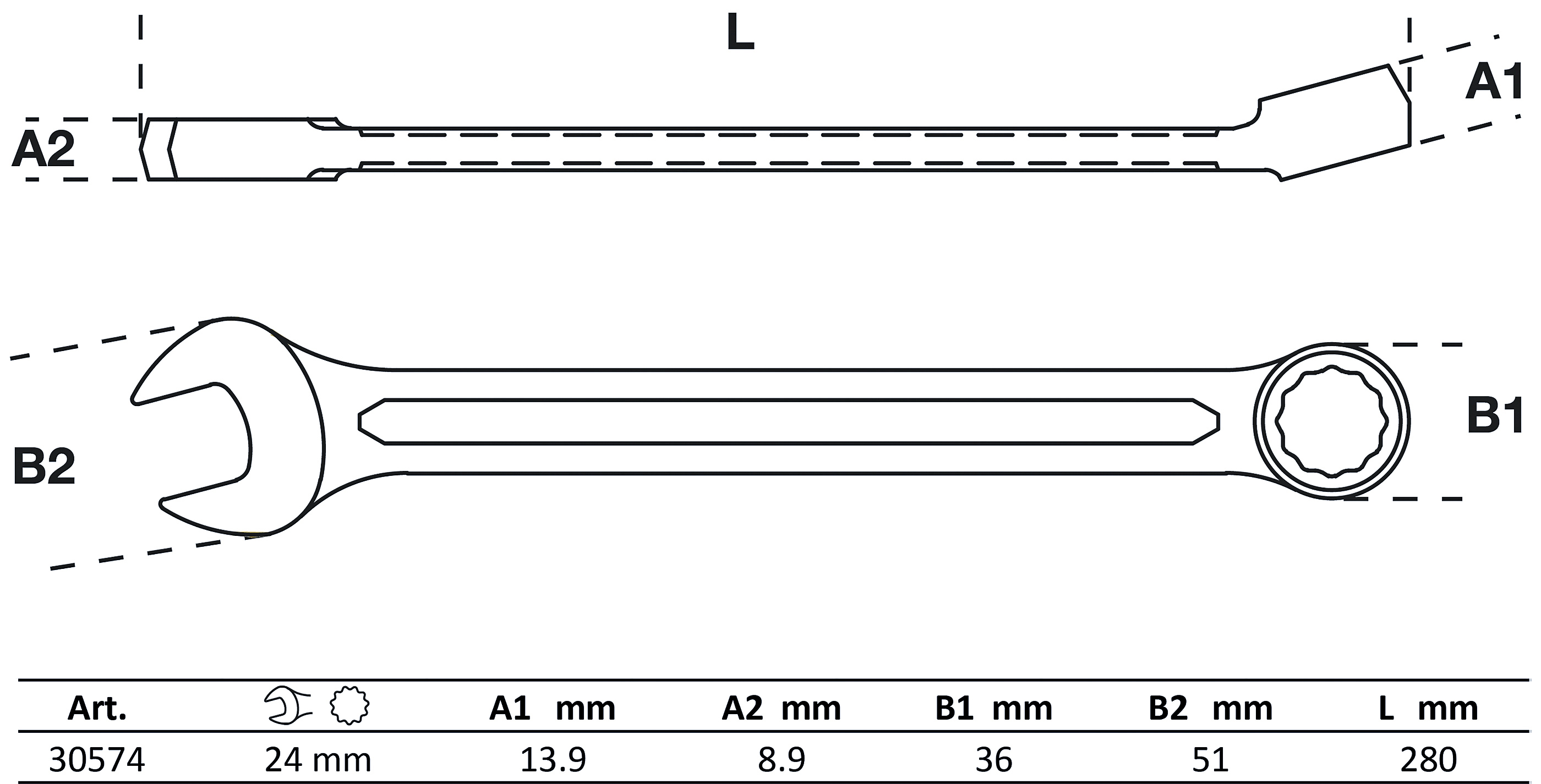 BGS Maul-Ringschlüssel | SW 24 mm