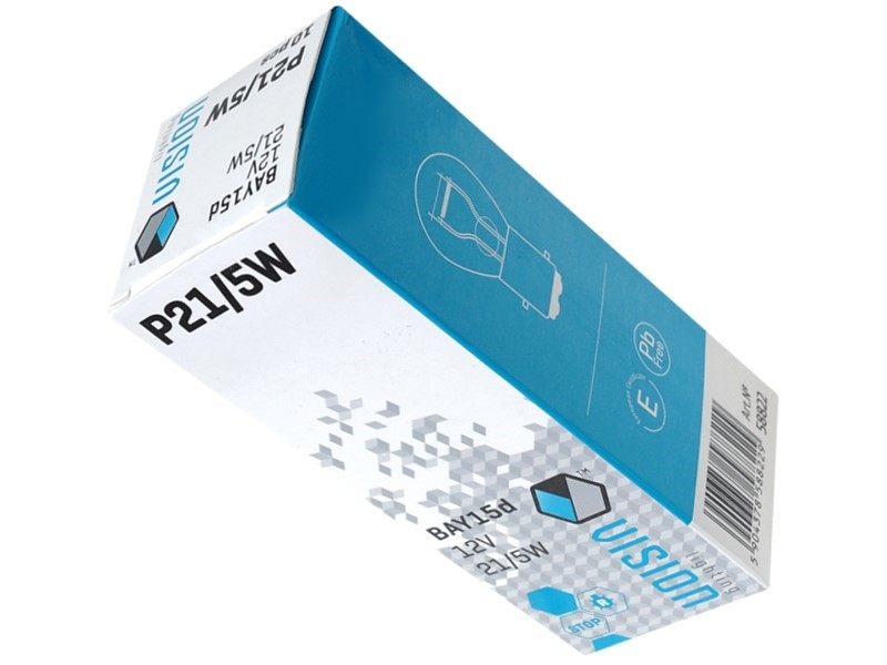 Vision Kugellampe Glühlampe 12V 21/5W P21/5W BAY15D 10er Pack