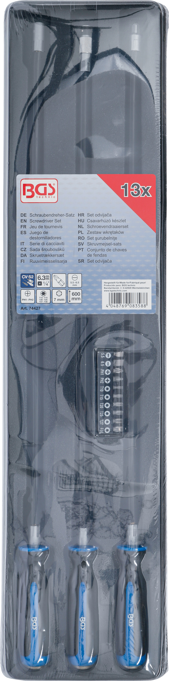 BGS Schraubendreher-Satz | flexibel | 13-tlg.