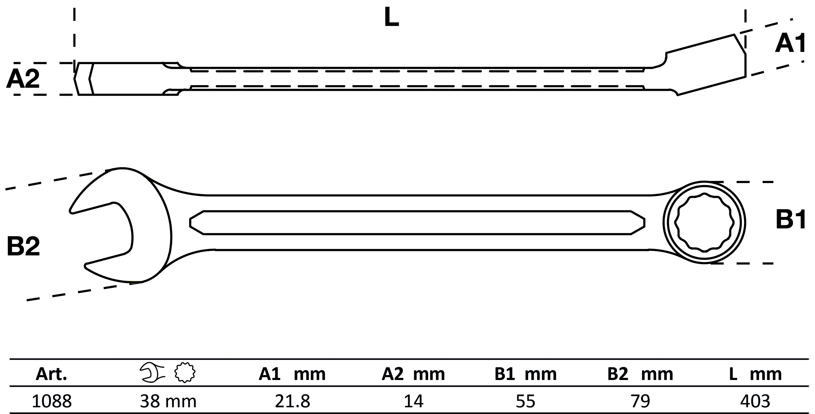 BGS Maul-Ringschlüssel | SW 38 mm