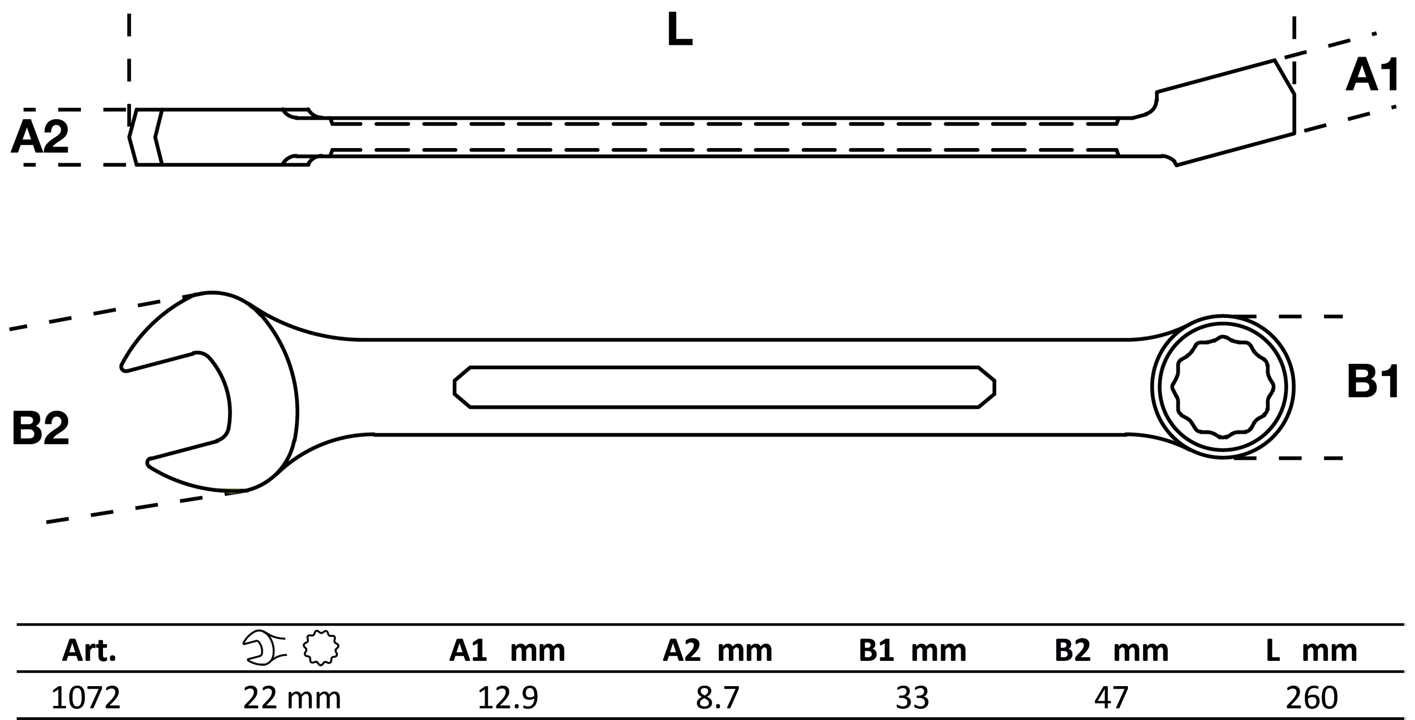 BGS Maul-Ringschlüssel | SW 22 mm