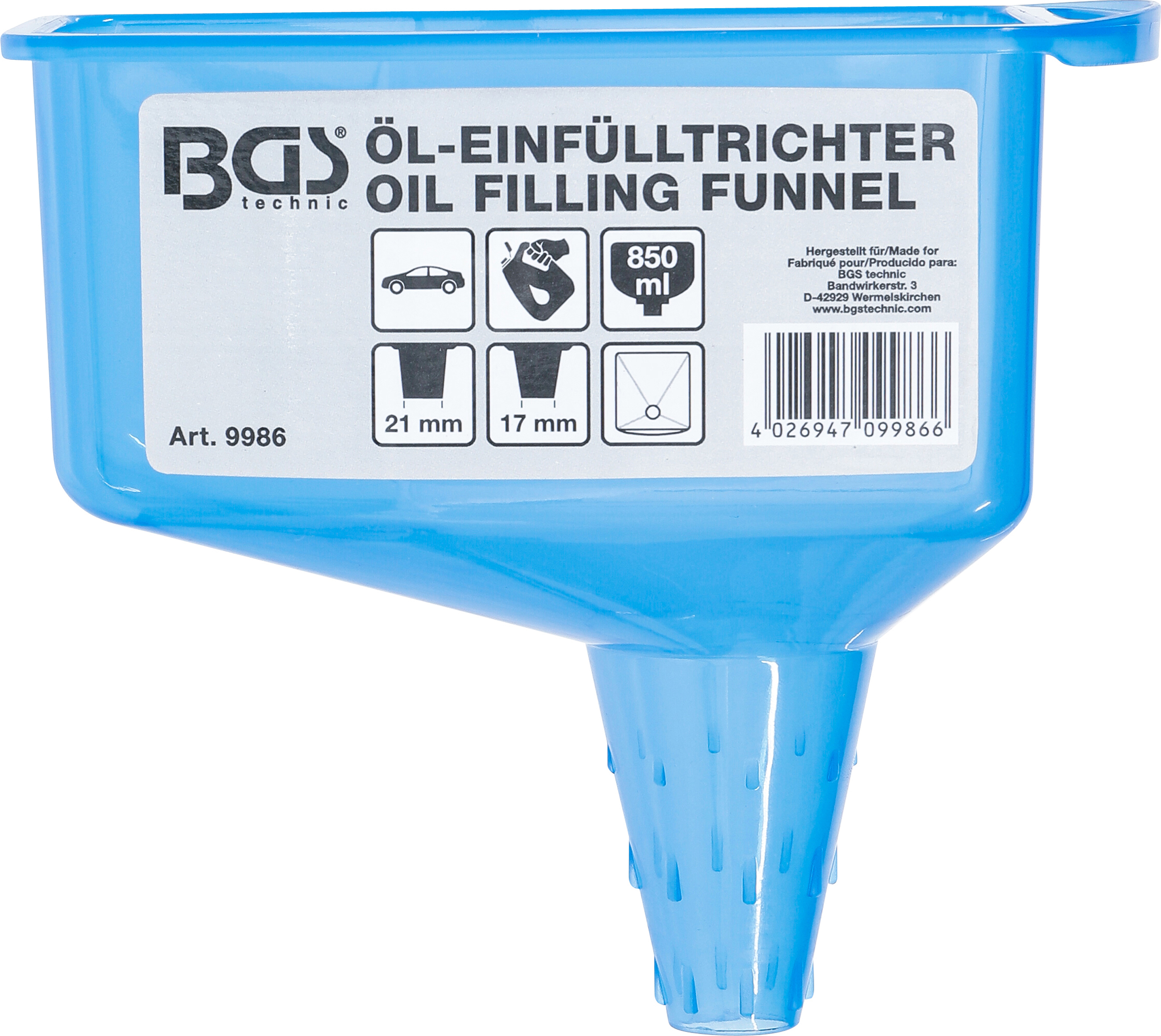 BGS Öl-Einfülltrichter | 850 ml Reservoir