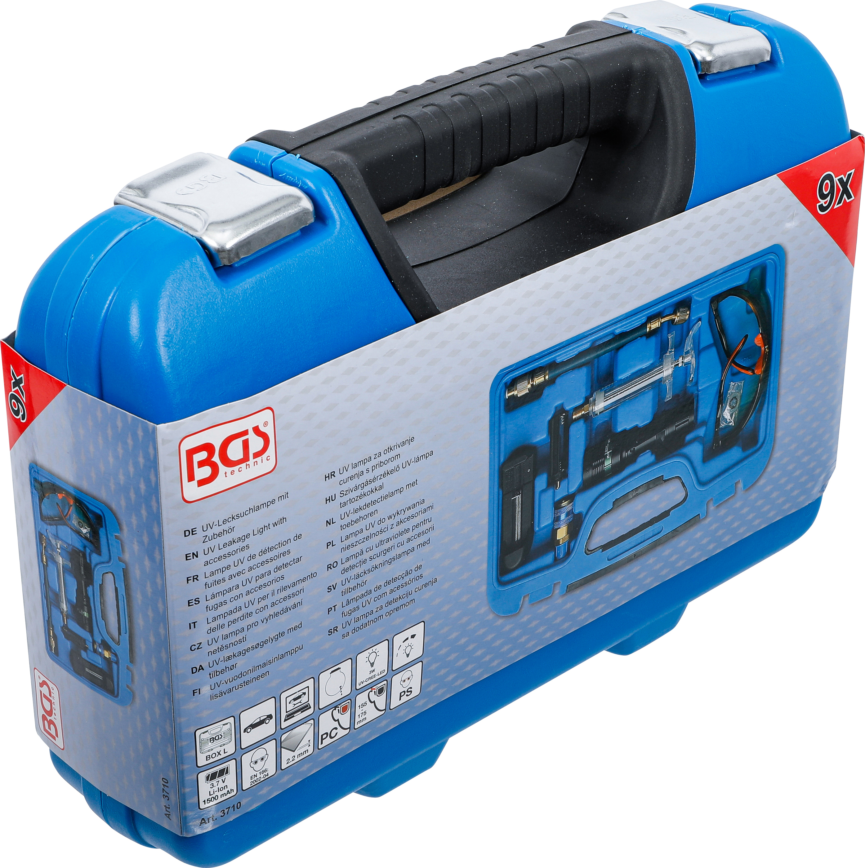 BGS UV-Lecksuch-Taschenlampen-Satz mit Zubehör | für Klimaanlagen