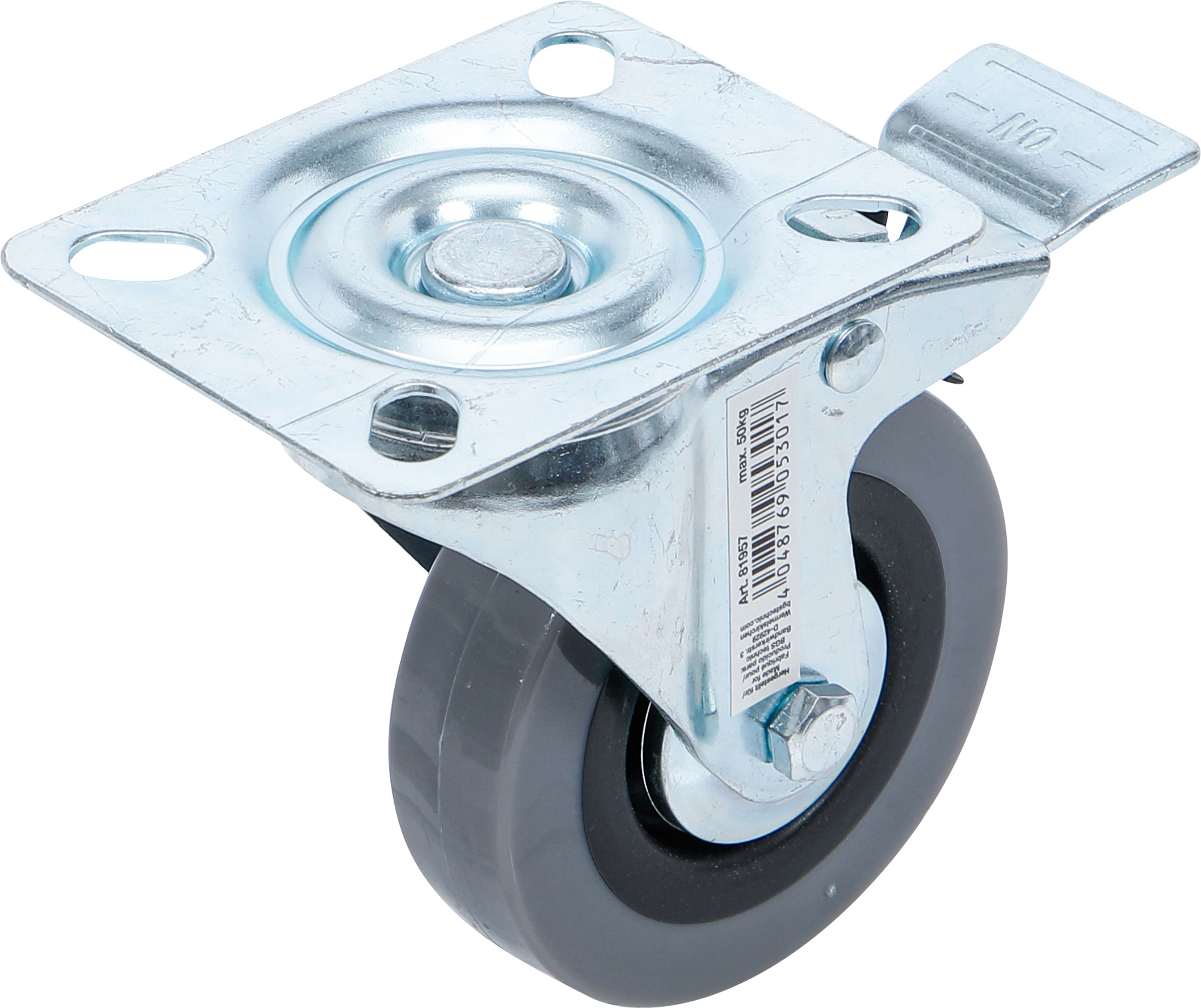 BGS Lenkrolle mit Bremse | mit Anschraubsockel | Ø 75 mm