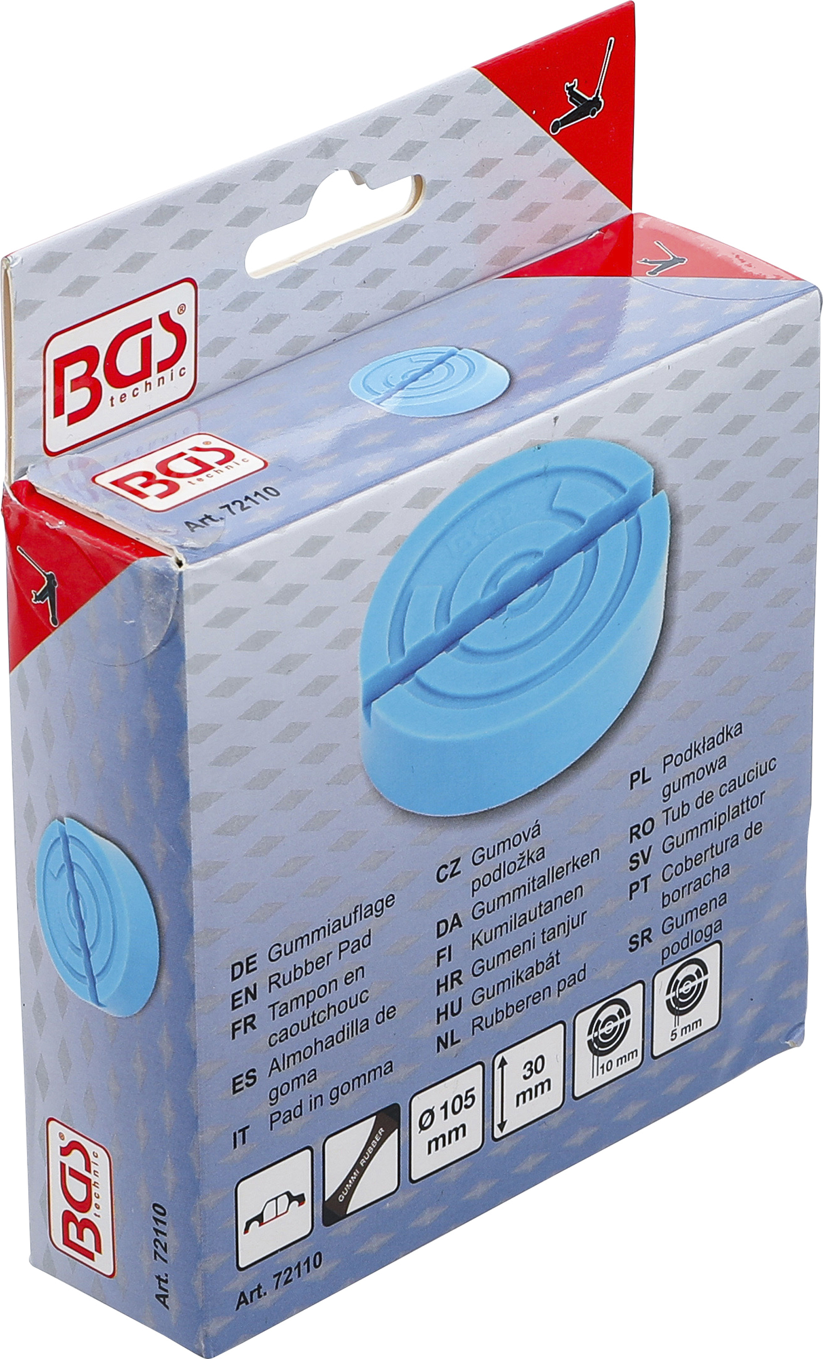 BGS Gummiauflage | für Wagenheber | Ø 105 mm