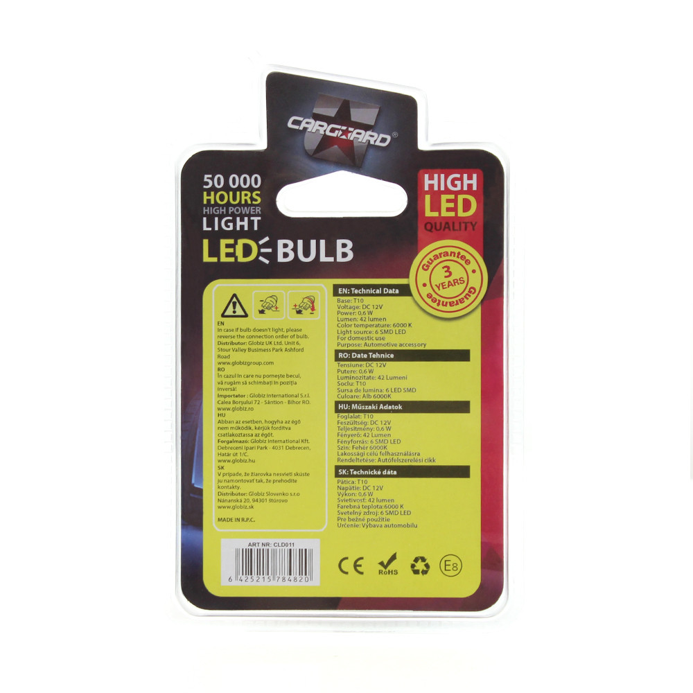 MTR LED Glassockel 12V W5W T10 SMD 2er Set