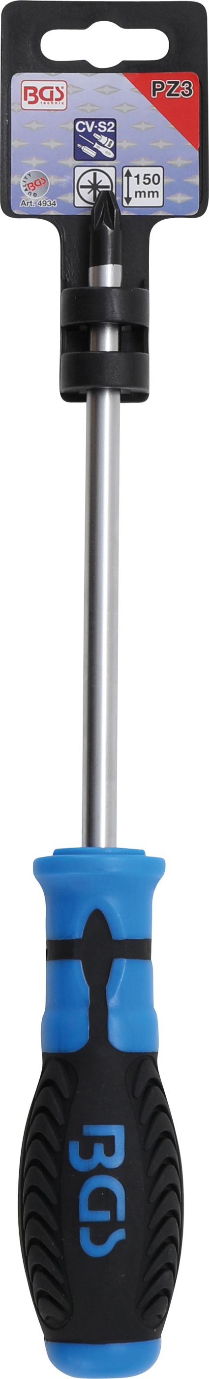 BGS Schraubendreher | Kreuzschlitz PZ3 | Klingenlänge 150 mm