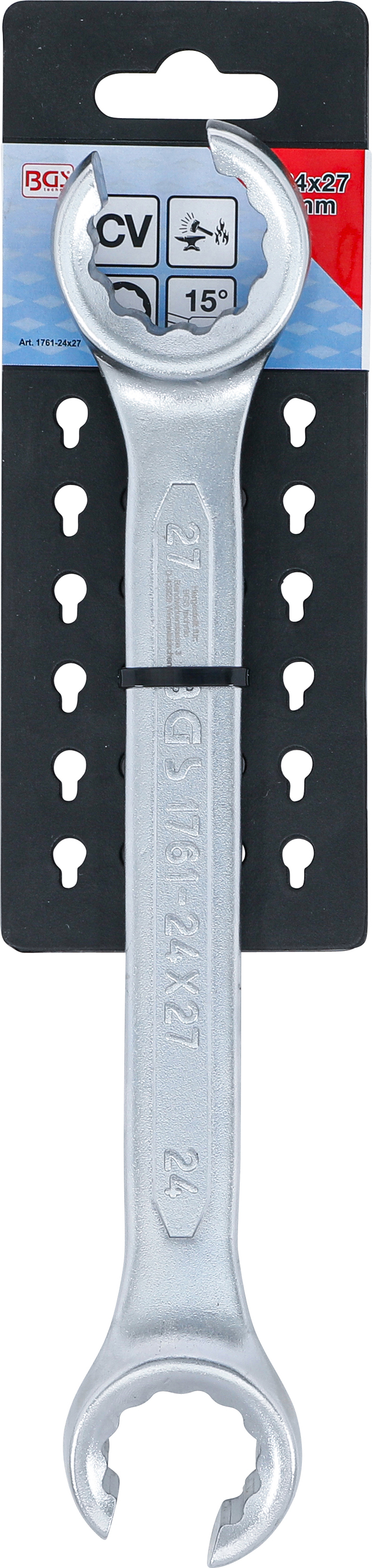 BGS Offener Doppel-Ringschlüssel | SW 24 x 27 mm