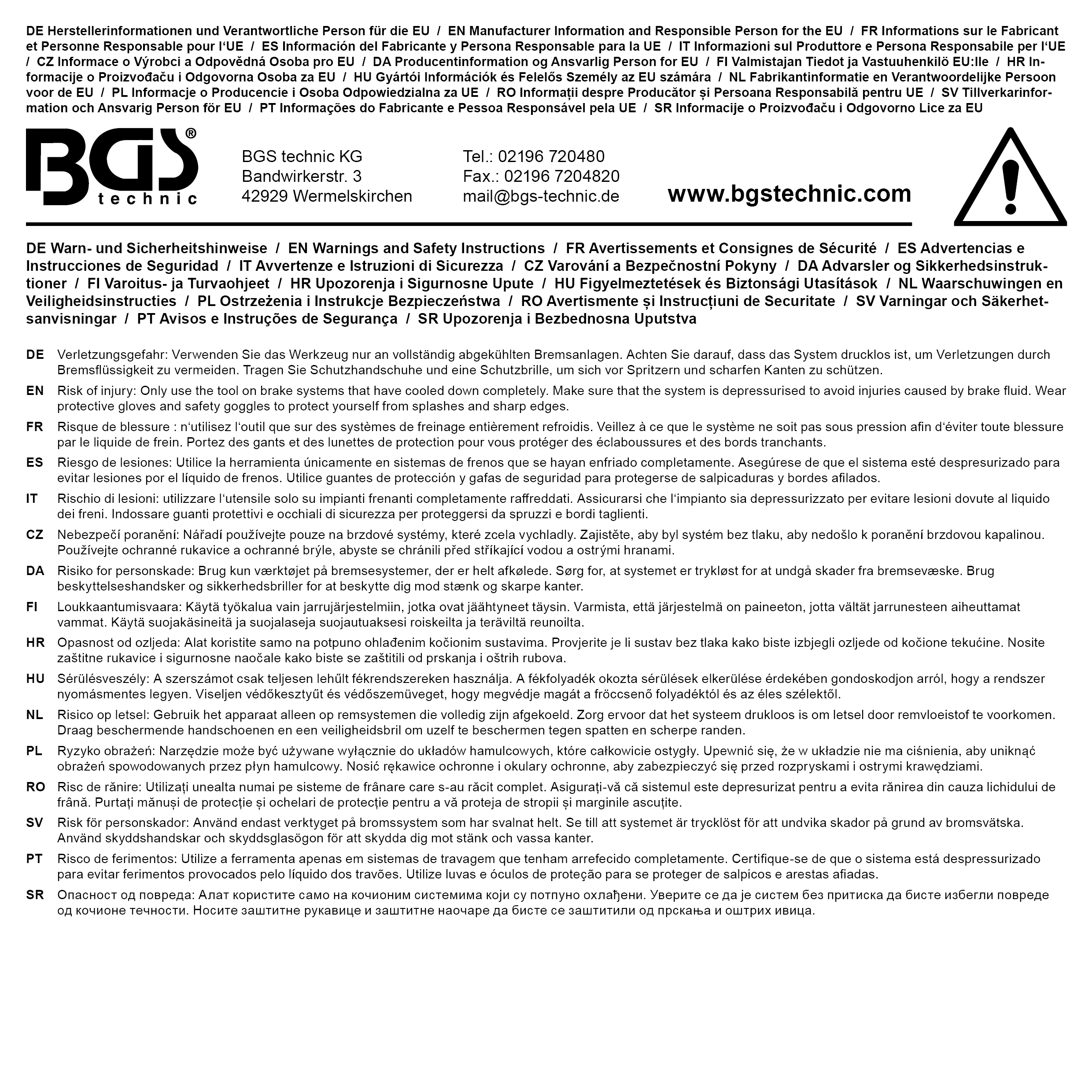 BGS Haltehaken für Bremsentlüfterbecher | für Art. 8999