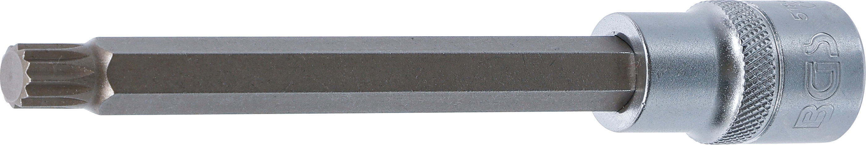 BGS Bit-Einsatz | Länge 140 mm | Antrieb Innenvierkant 12,5 mm (1/2") | Innenvielzahn (für XZN) M10