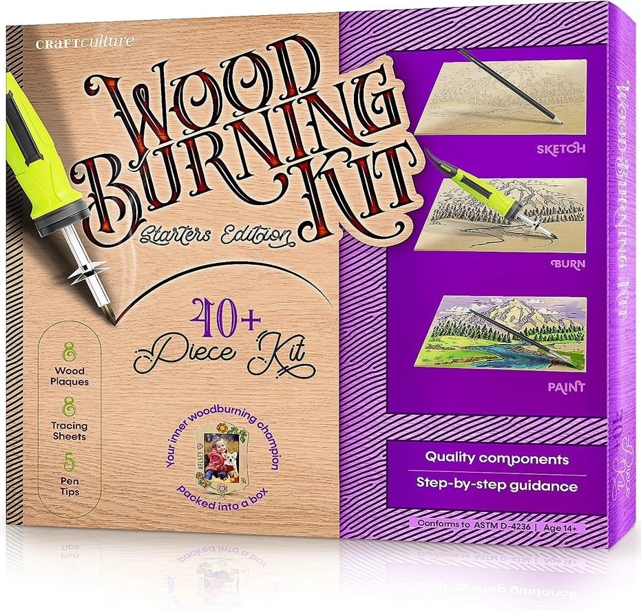 Wood Burning Kit Das Original aus den USA Holzbrennset für Kinder und Anfänger
