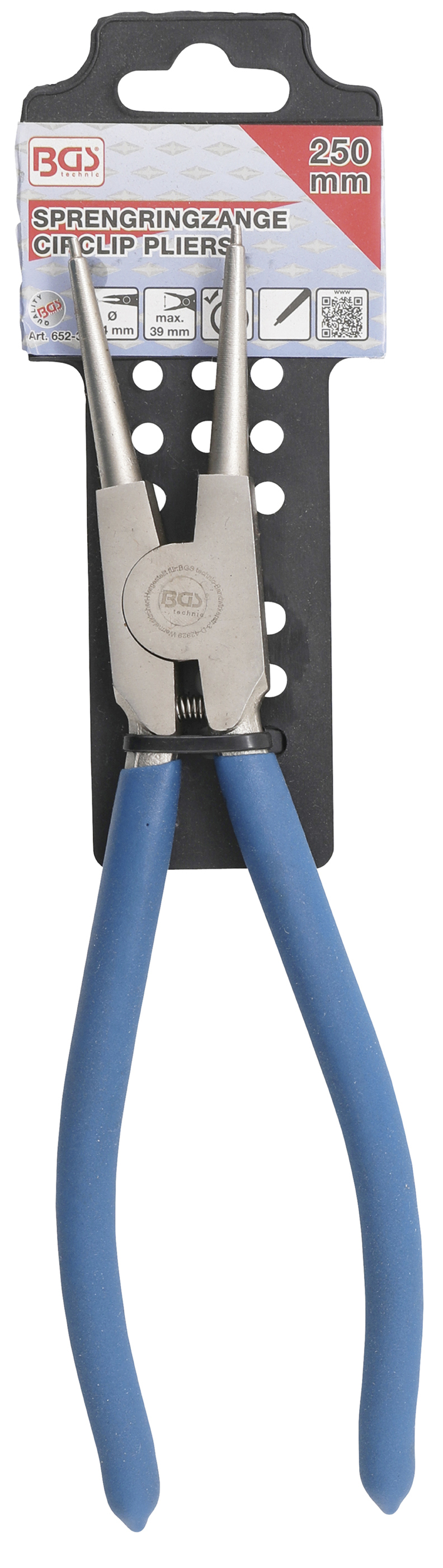 BGS Sprengringzange | gerade | für Außensprengringe | 250 mm