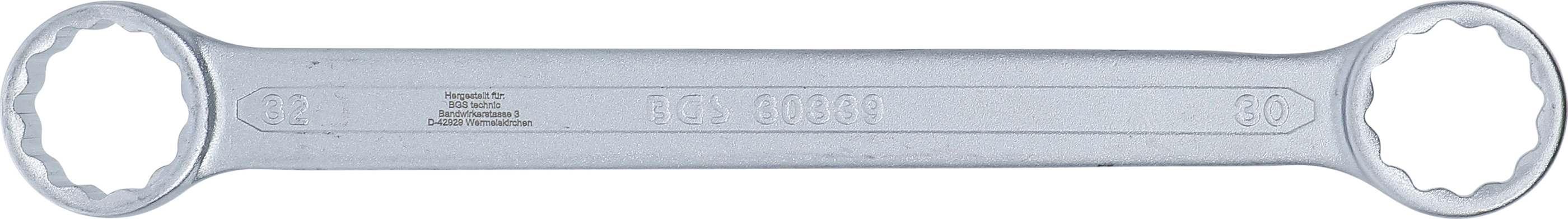 BGS Doppel-Ringschlüssel | extra flach | SW 30 x 32 mm