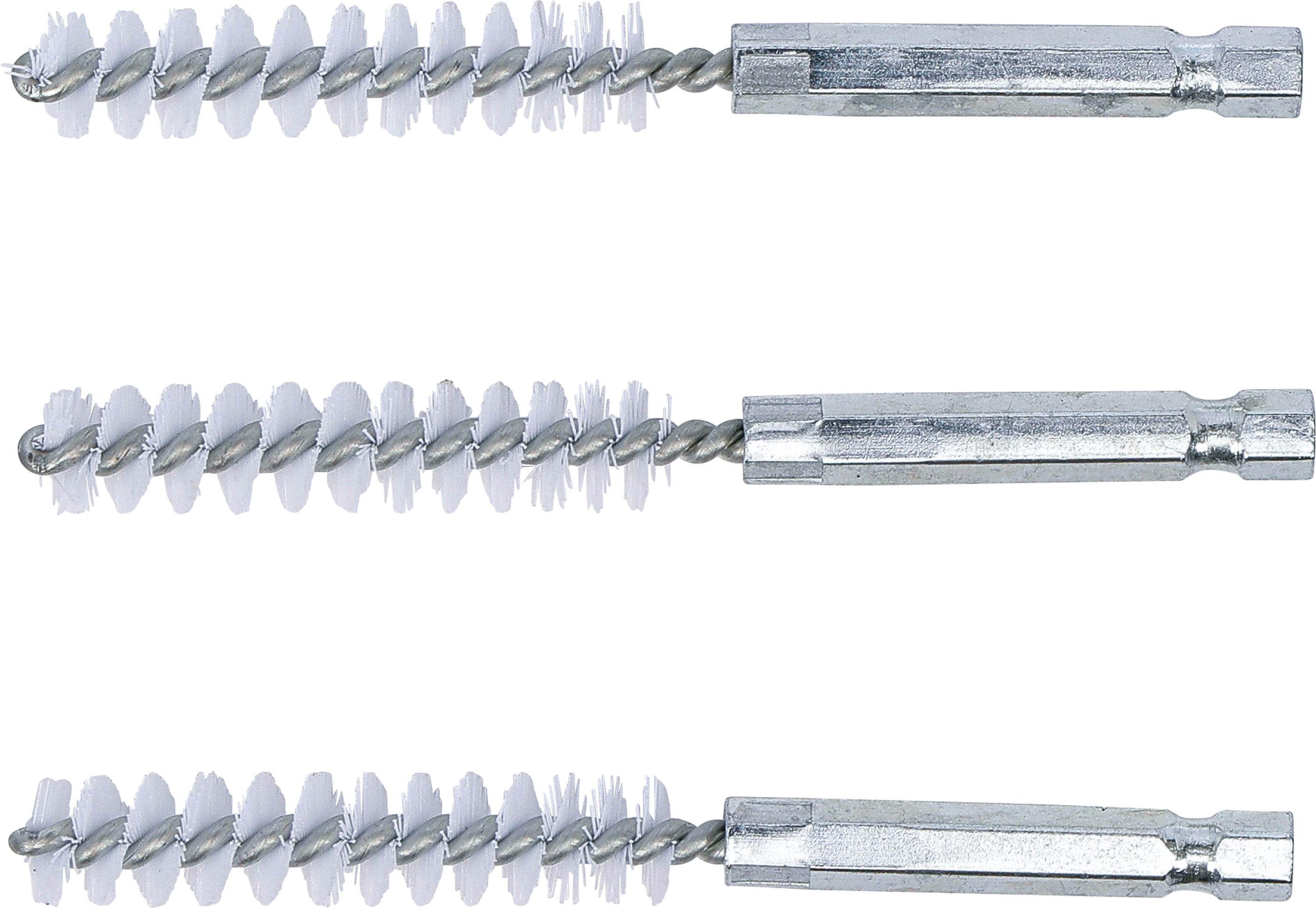 BGS Nylonbürste | 10 mm | Antrieb Außensechskant 6,3 mm (1/4") | 3-tlg.