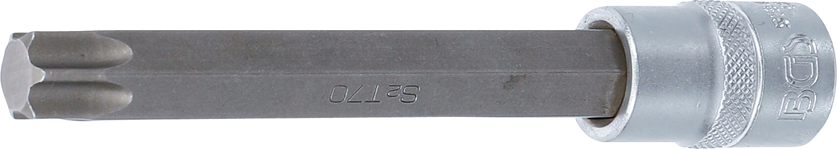 BGS Bit-Einsatz | Länge 140 mm | Antrieb Innenvierkant 12,5 mm (1/2") | T-Profil (für Torx) T70