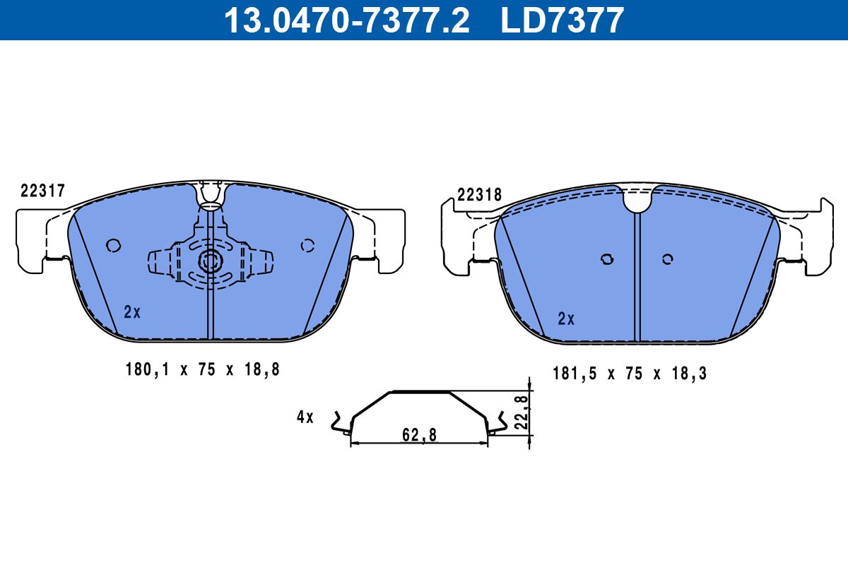 Bremsbelagsatz, Scheibenbremse