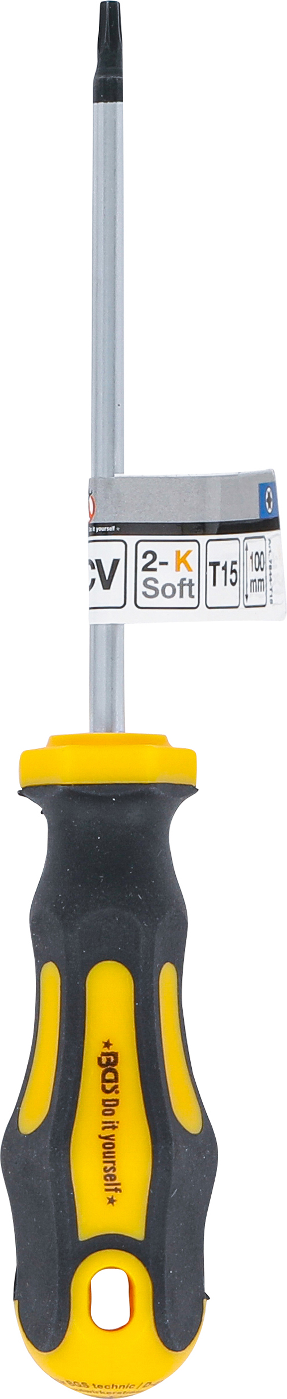 BGS Schraubendreher | T-Profil (für Torx) T15 | Klingenlänge 100 mm