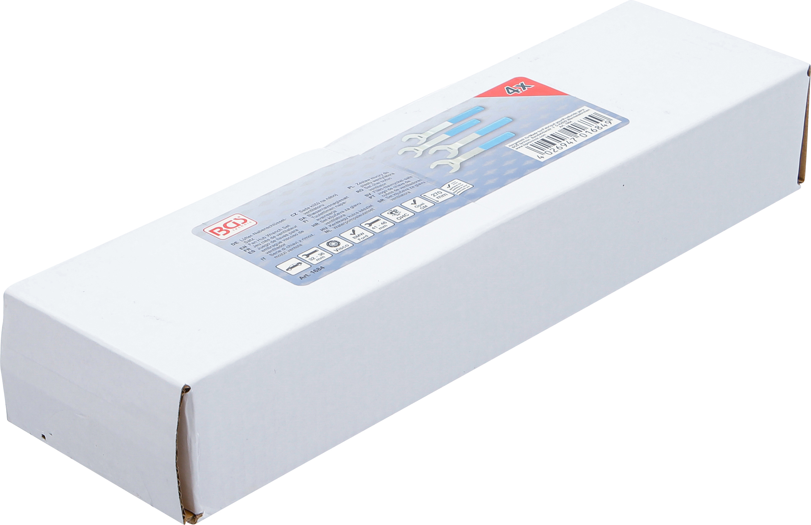 BGS Lüfter-Nabenschlüssel-Satz | 4-tlg.