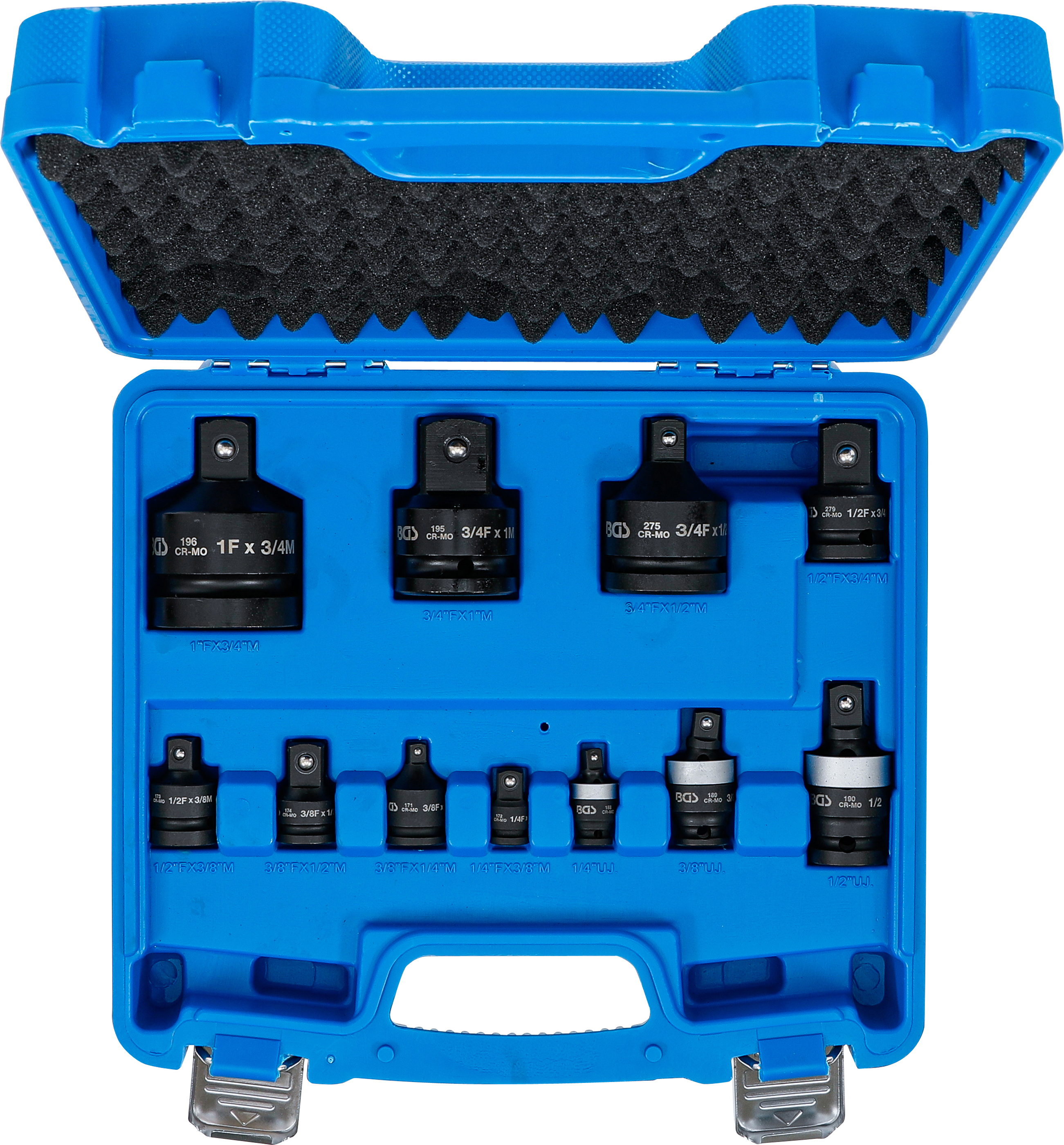 BGS Kraft-Adapter- und Kugelgelenk-Satz | 6,3 mm (1/4") - 25 mm (1") | 11-tlg.