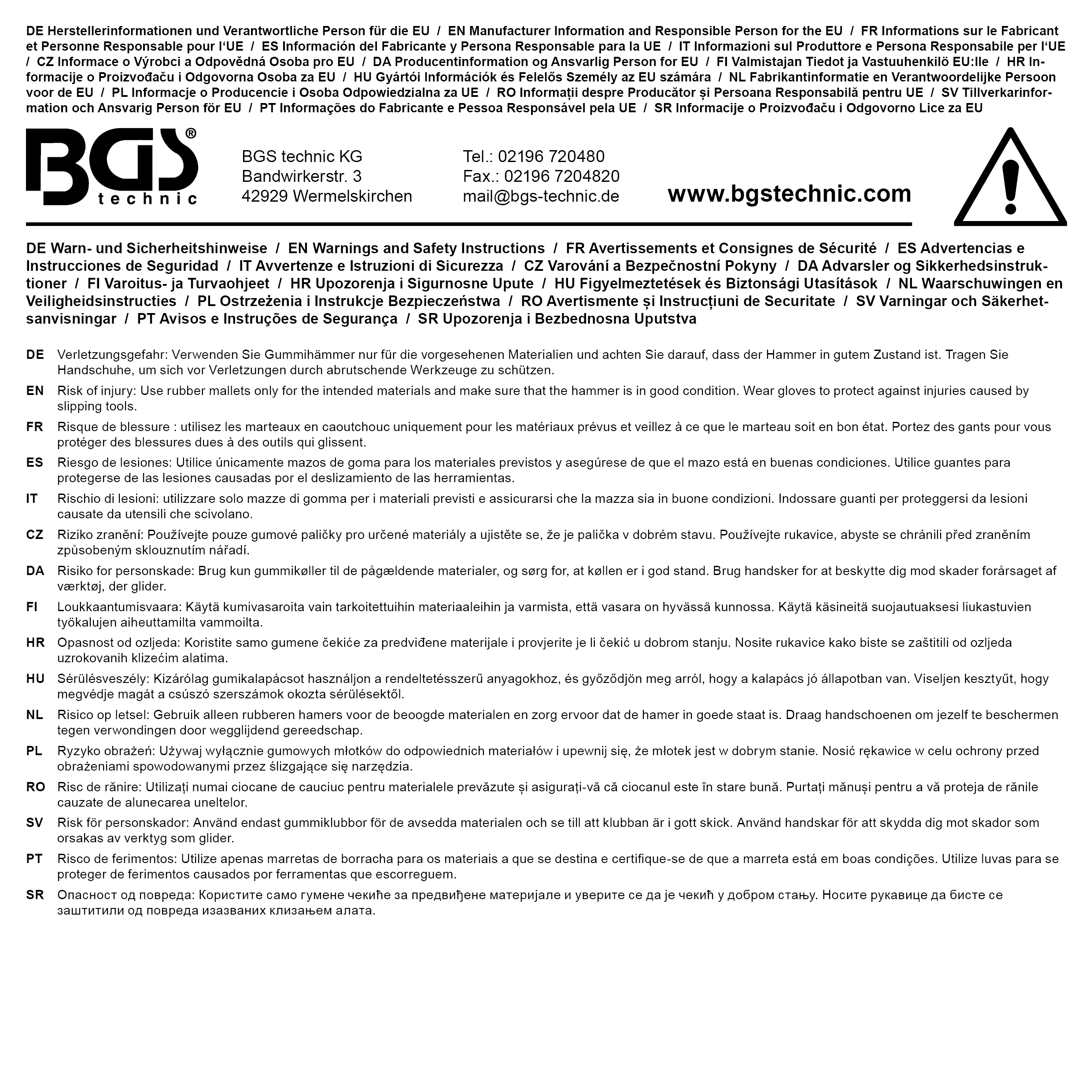 BGS Schonhammer | rückschlagfrei | Ø 50 mm