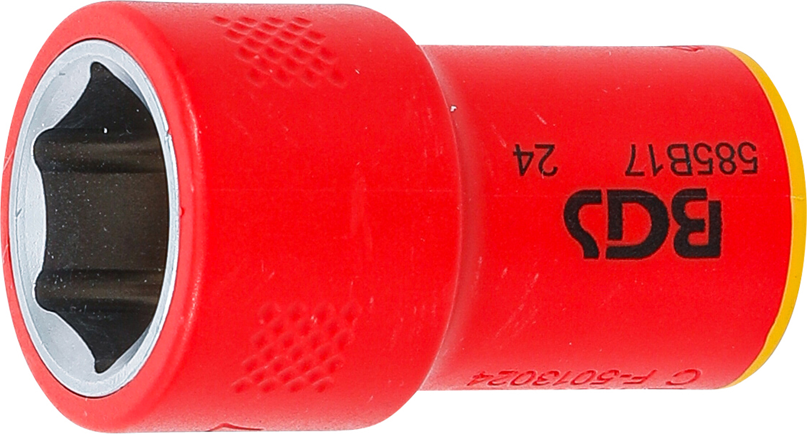 BGS VDE-Steckschlüssel-Einsatz Sechskant | Antrieb Innenvierkant 10 mm (3/8") | SW 17 mm