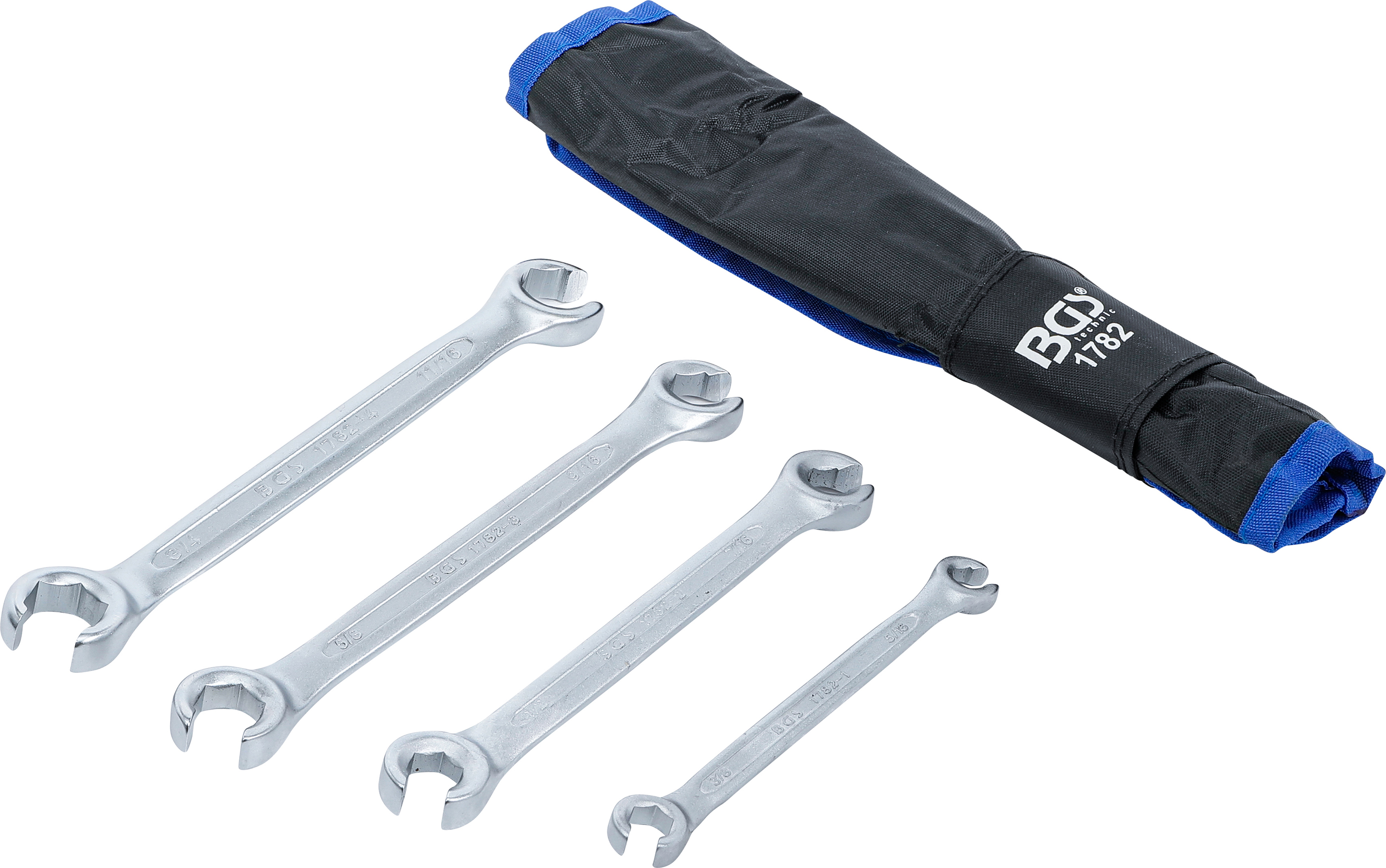 BGS Offener Doppel-Ringschlüssel-Satz | Zollgrößen | 4-tlg.