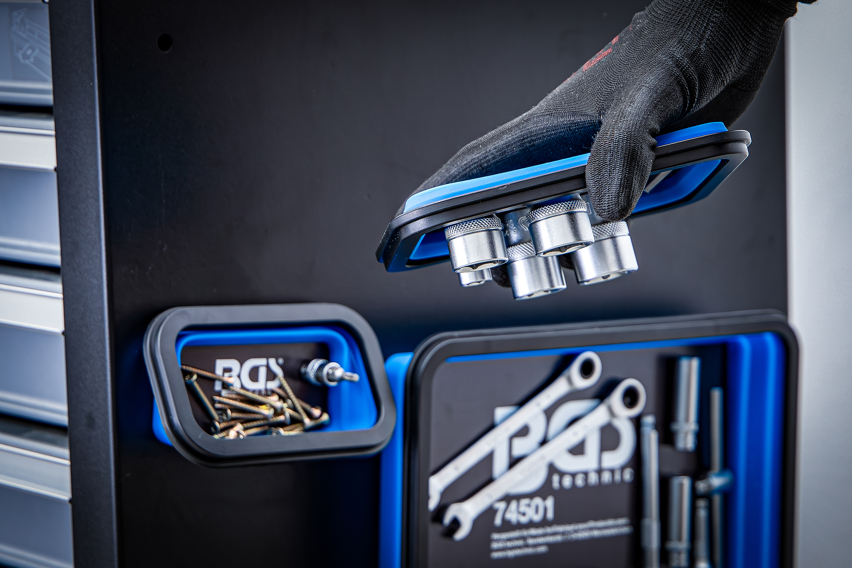 BGS Magnet-Haftschalen-Satz | Silikon | faltbar | 3-tlg.