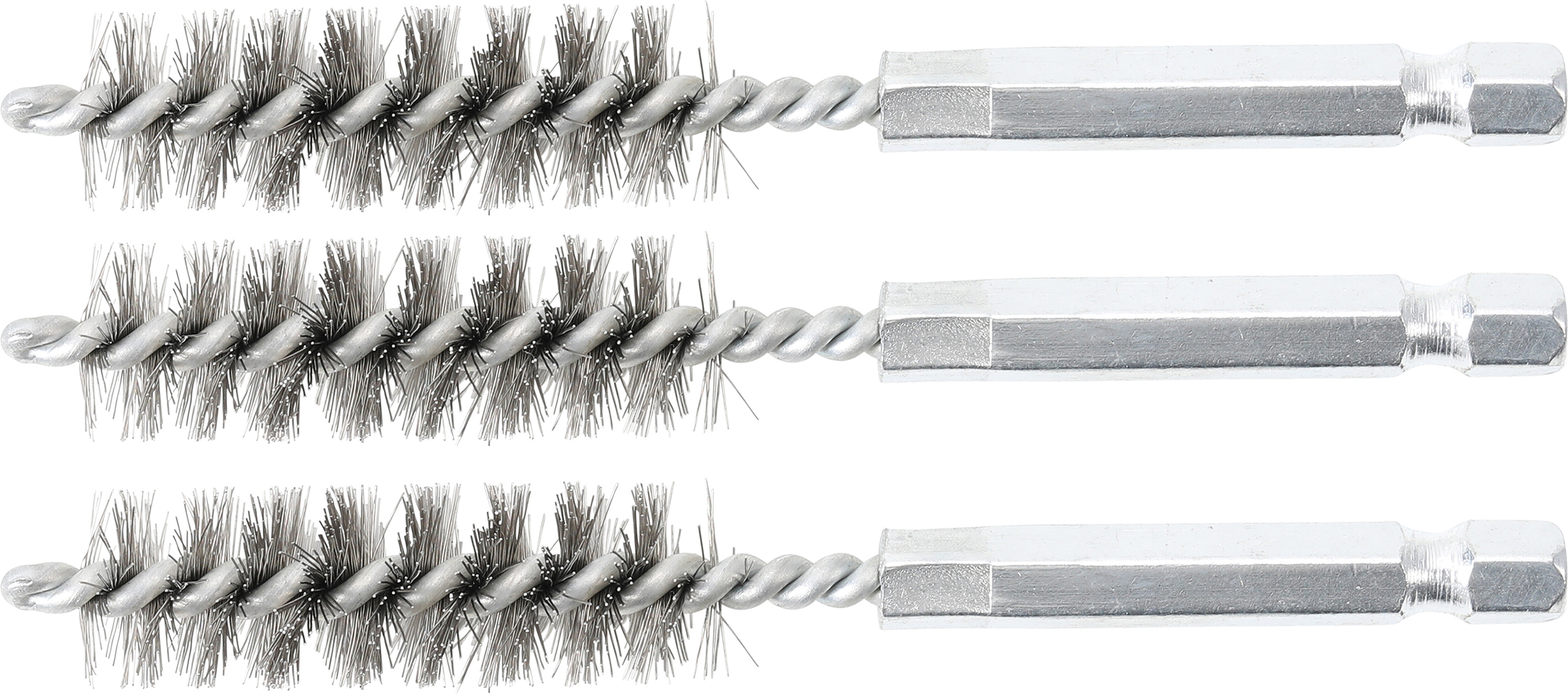 BGS Stahlbürste | 13 mm | Antrieb Außensechskant 6,3 mm (1/4") | 3-tlg.