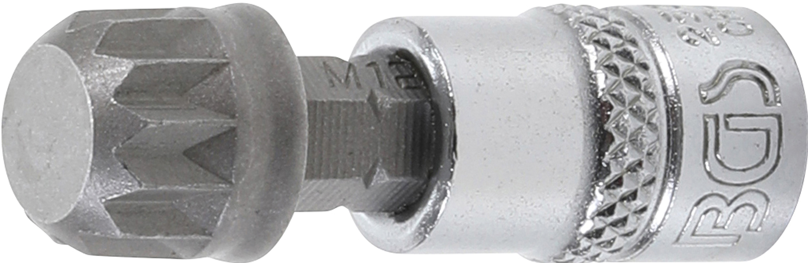 BGS Bit-Einsatz | Antrieb Innenvierkant 6,3 mm (1/4") | Innenvielzahn (für XZN) M12