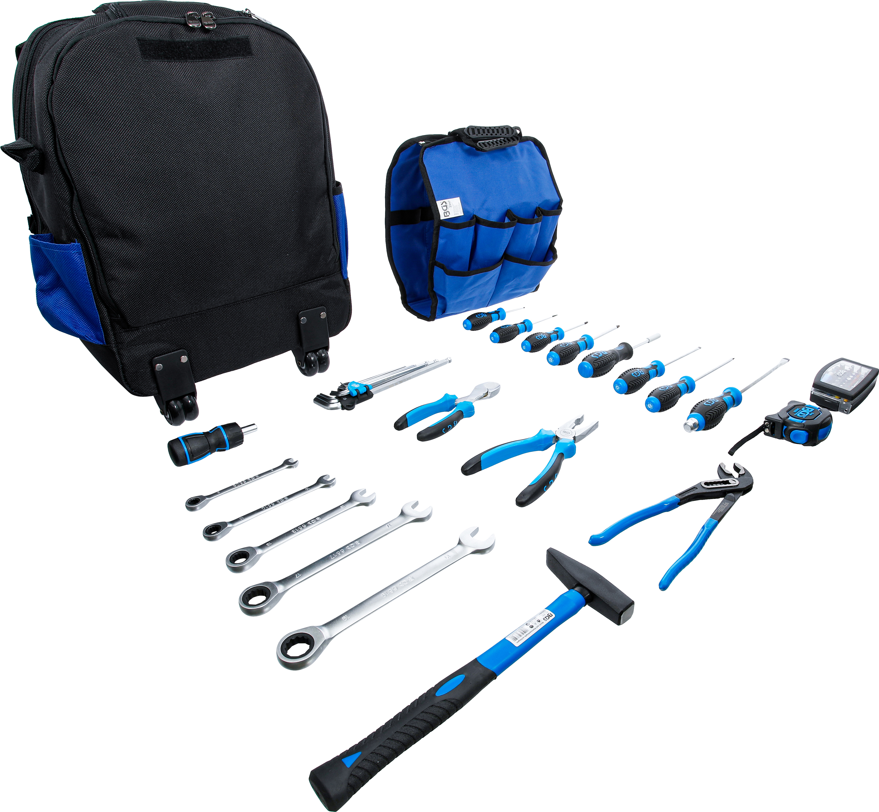 BGS Werkzeugrucksack | mit Teleskopgriff, fahrbar | 66-tlg.