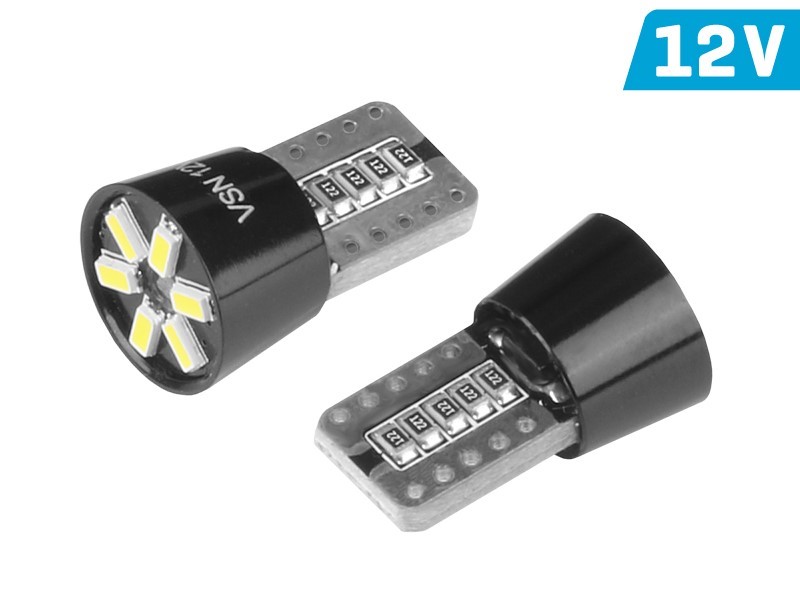 Vision LED Glassockel W5W T10 12V 10x3030 SMD Canbus 2er