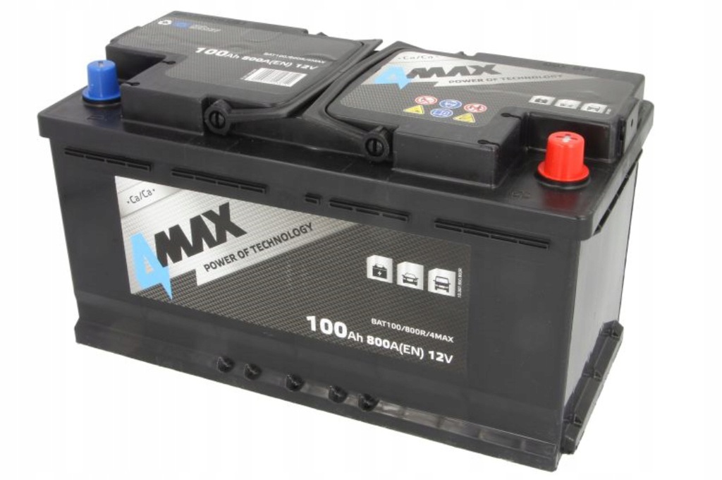 Starterbatterie 4MAX Autobatterie 12V 100Ah 800A