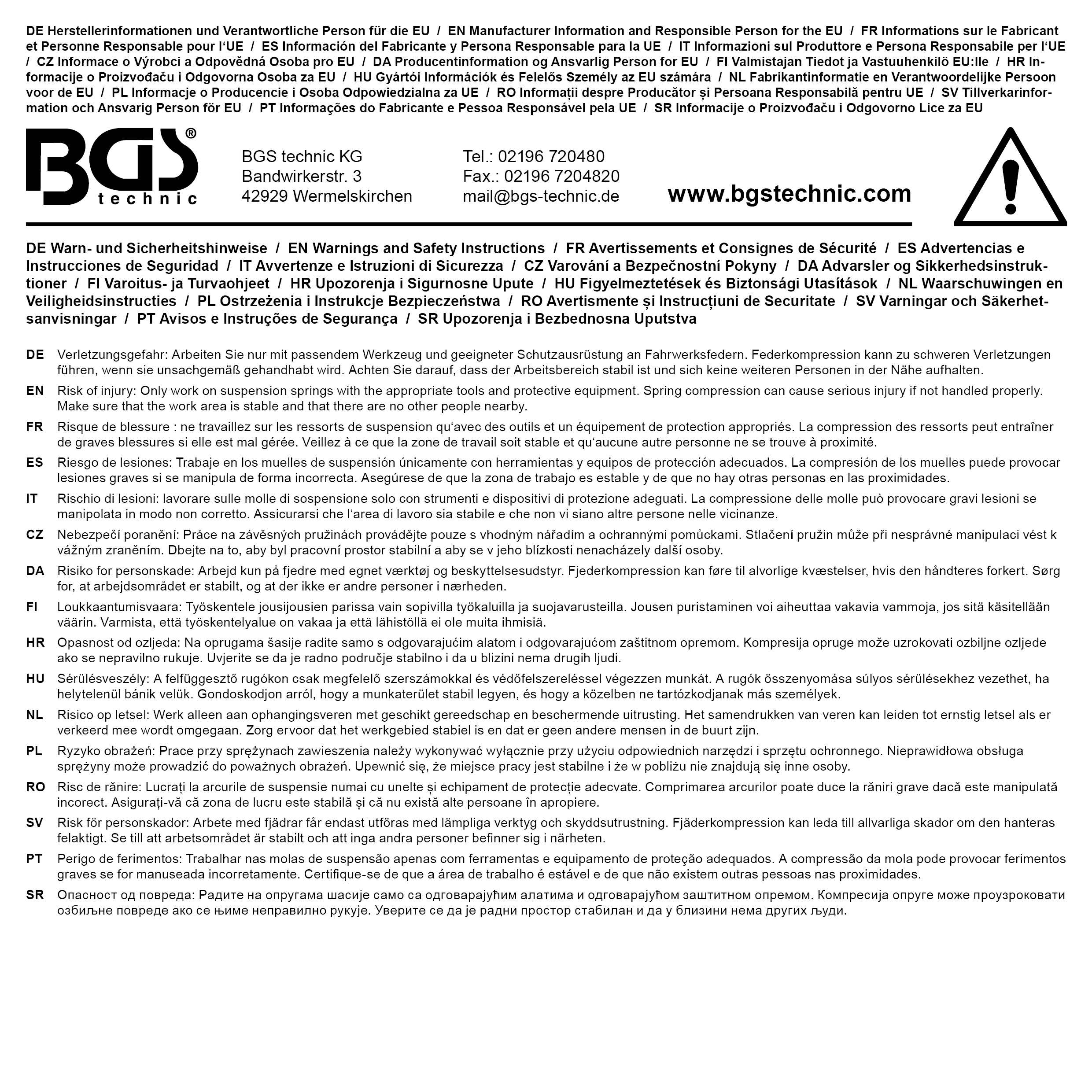 BGS Schraubstock-Klemmvorrichtung | für Federbeine