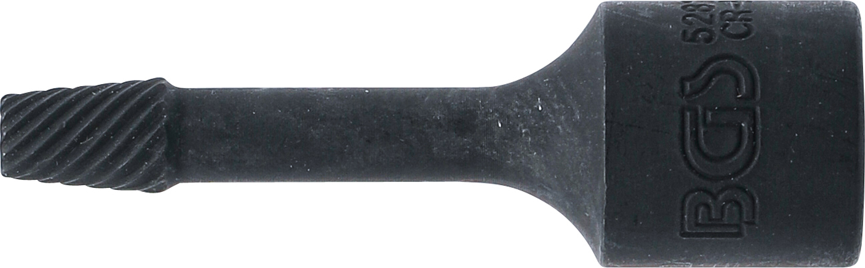 BGS Spiral-Profil-Steckschlüssel-Einsatz / Schraubenausdreher | Antrieb Innenvierkant 10 mm (3/8") | 6 mm