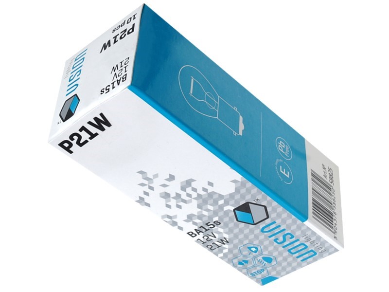 Vision Kugellampe 12V 21W P21W BA15s 10er Pack