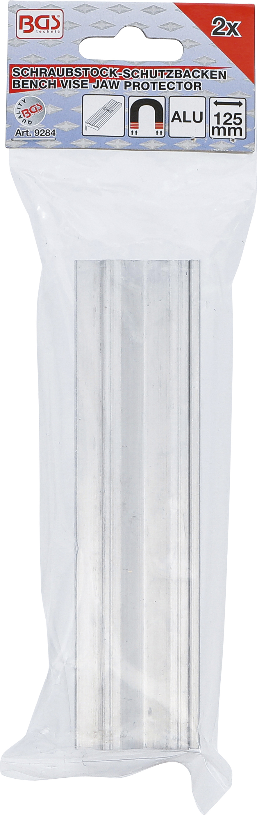 BGS Schraubstock-Schutzbacken | Aluminium | Breite 125 mm | 2-tlg.