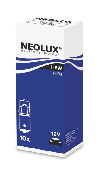 Neolux N434 Glühbirne H6W 12V 6W BAX9S Glühlampe 10er Pack