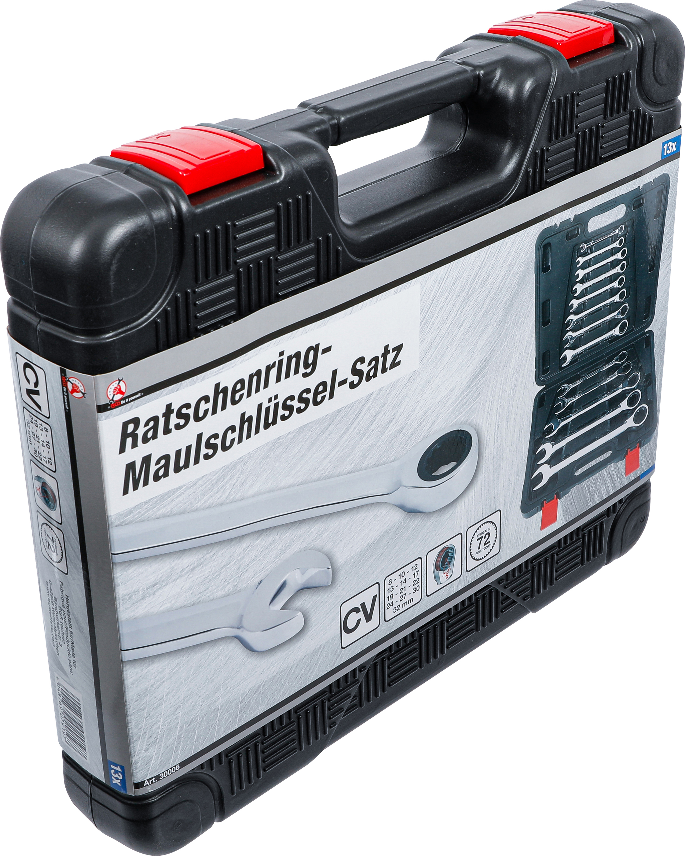 BGS Ratschenring-Maulschlüssel-Satz | SW 8 - 32 mm | 13-tlg.