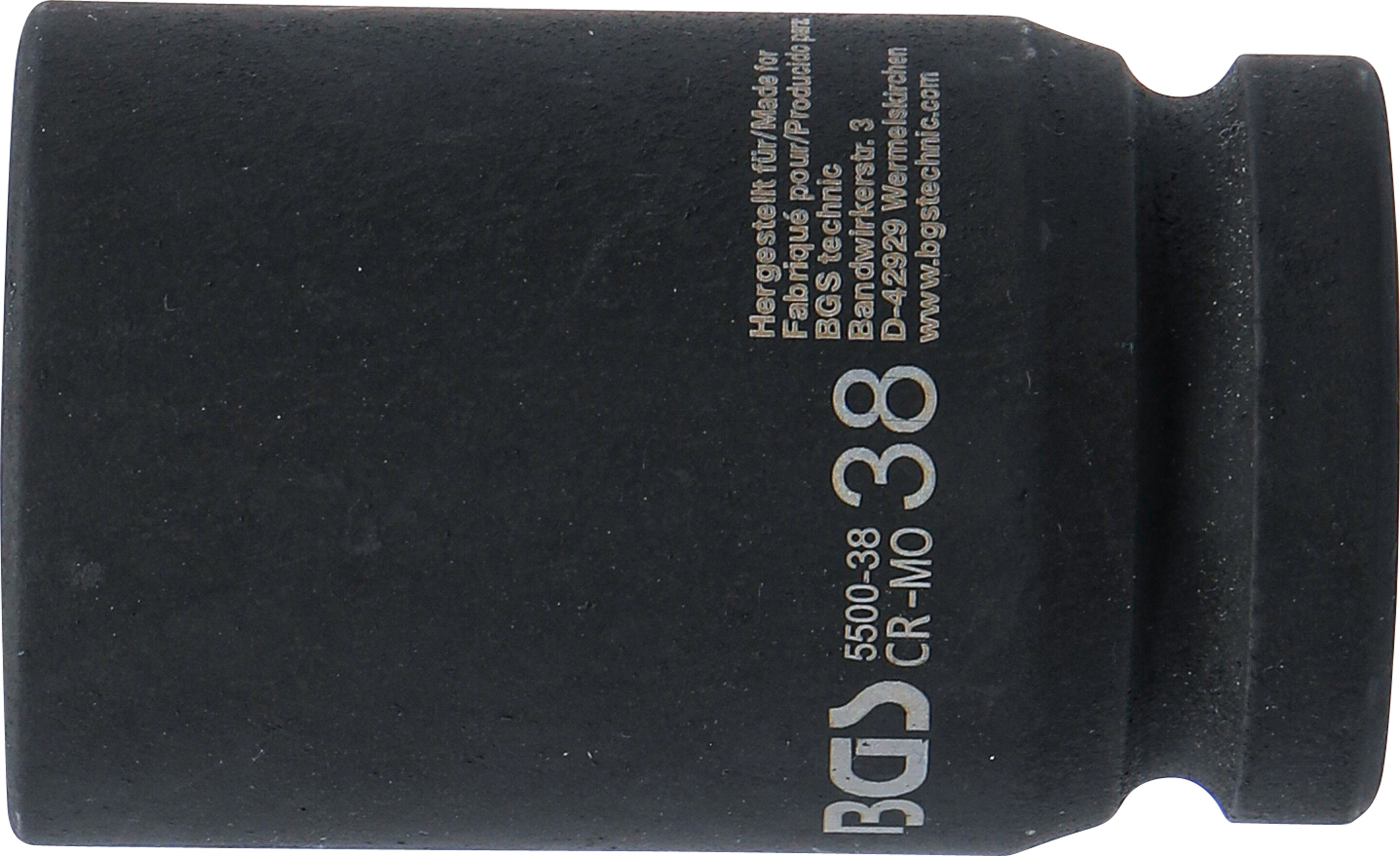 BGS Kraft-Steckschlüssel-Einsatz Sechskant, tief | Antrieb Innenvierkant 25 mm (1") | SW 38 mm