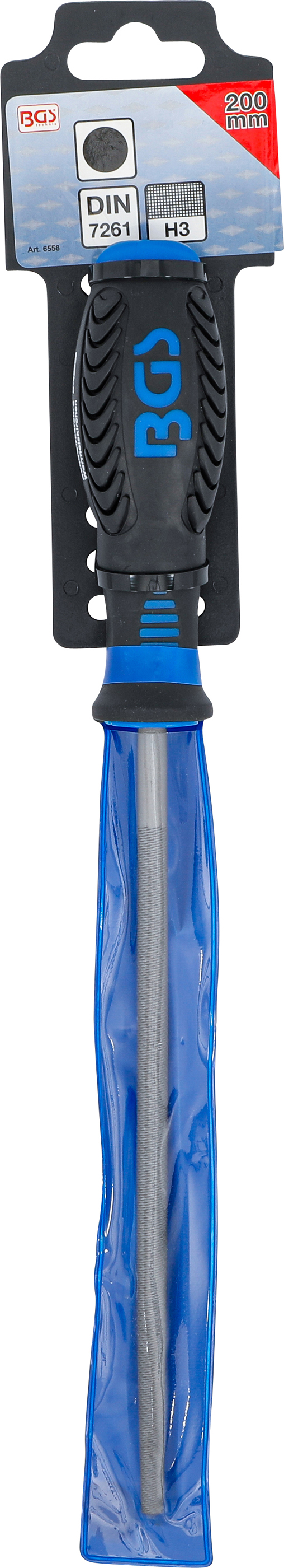 BGS Werkstattfeile | rund | Hieb 3 | 200 mm