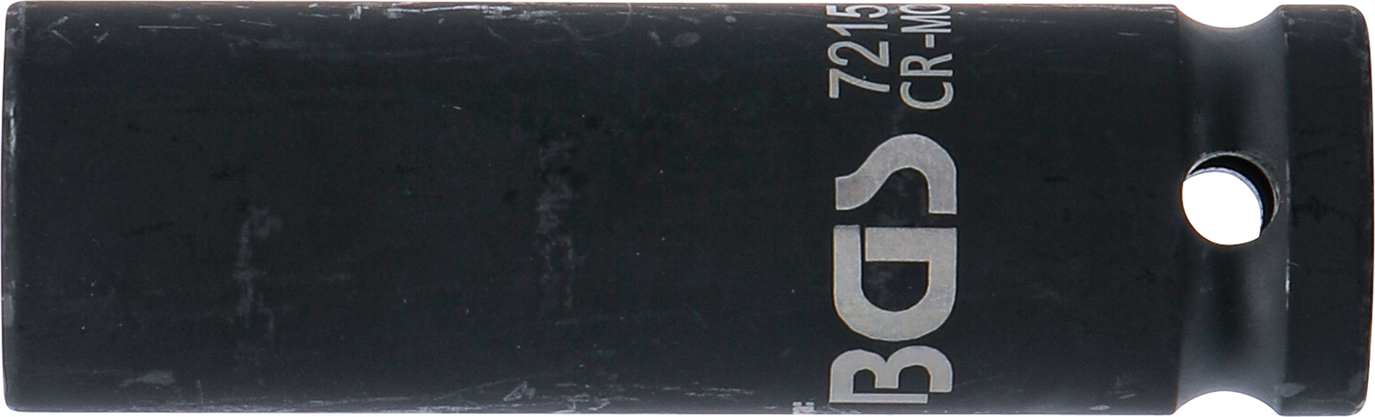 BGS Kraft-Steckschlüssel-Einsatz Sechskant, tief | Antrieb Innenvierkant 12,5 mm (1/2") | SW 15 mm