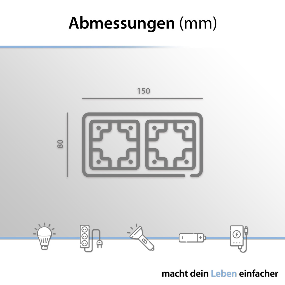 Arcas CLASSIC Abdeckrahmen 2fach Modell W13-O002