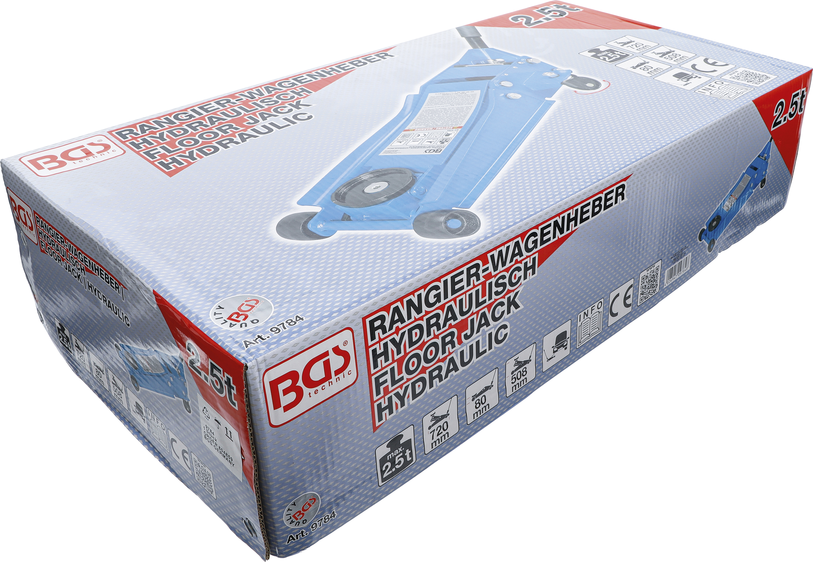 BGS Rangier-Wagenheber | hydraulisch | extra flach | 2,5 t