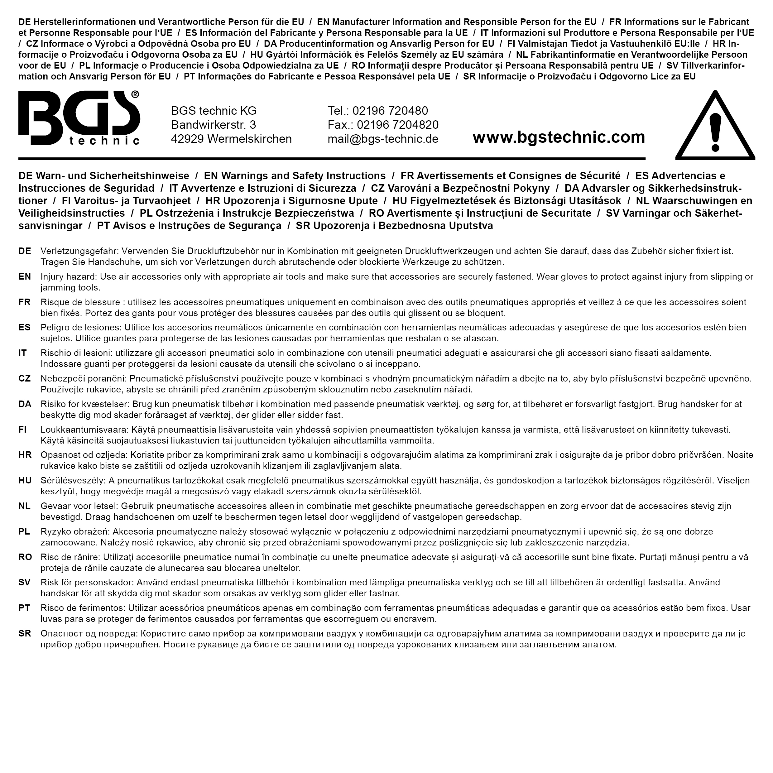 BGS Reifenfüllnippel | 6,3 mm (1/4")