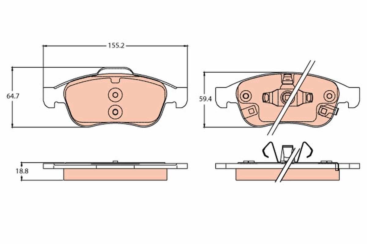 Bremsbelagsatz, Scheibenbremse
